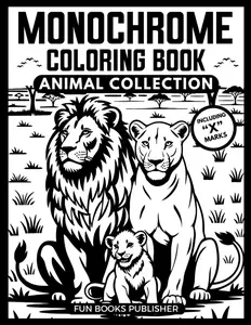 Monochrome Coloring Book — One-Color Negative-Space Designs for Adults & Teens: One-pen linework for black marker; bold silhouettes and crisp outlines ... (MONOCHROME COLORING BOOK INK BLISS SERIES)