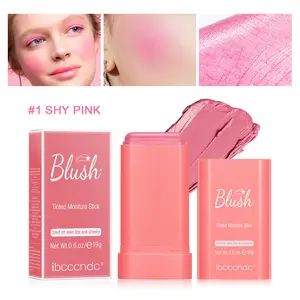 Ibcccndc Water-Proof Twist Blush Stick Long-Lasting Makeup Shy Pink