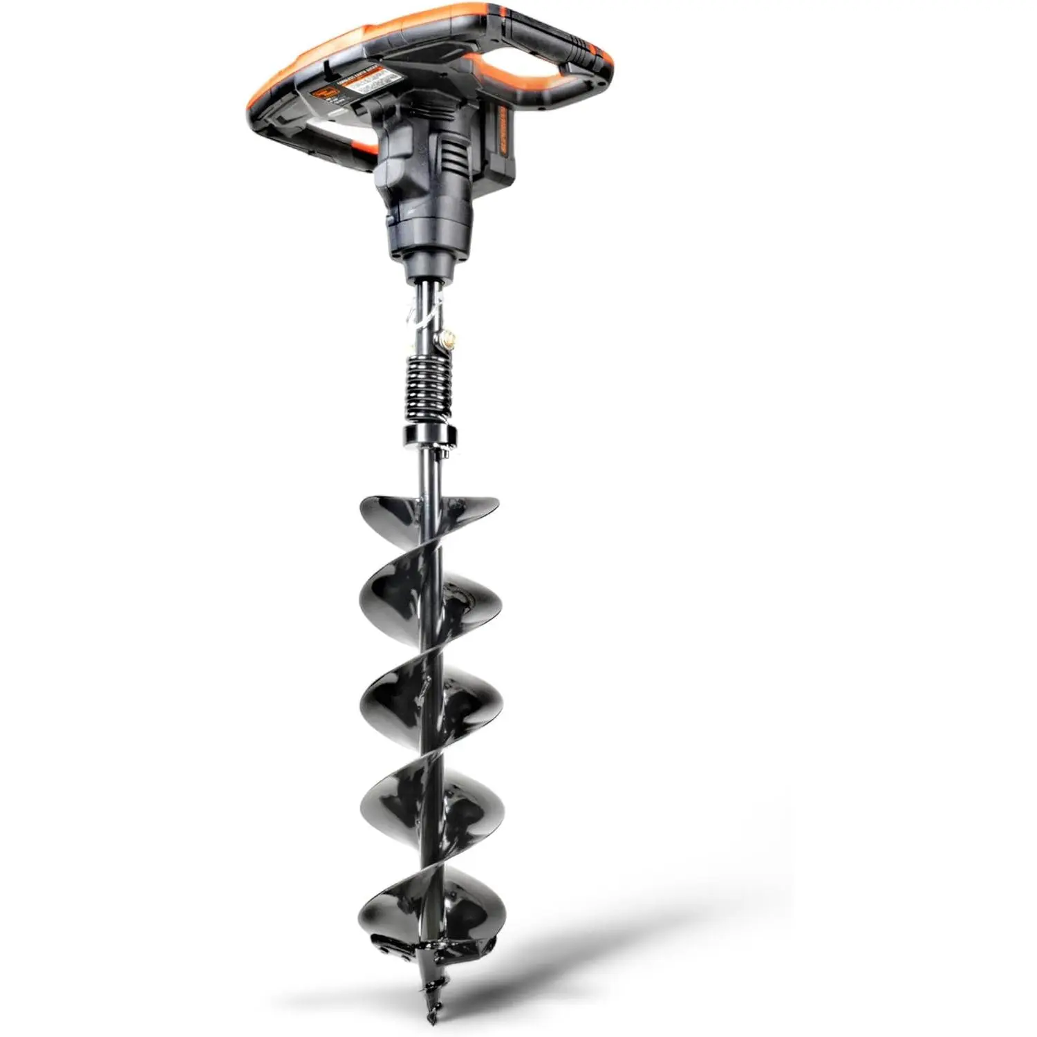 SuperHandy Earth Auger Power Head with Steel 15.24cm x 76.20cm Drill Bits, Ultra-Durable Eco-Friendly Cordless Lithium-Ion Battery and Charger, Suitable for Ground Augering/Drilling and Post-Drilling Excavation (Earth Auger) 15.2cm Set