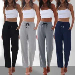 TOOTD Premium — Interchange Set: women’s ice silk pants, business casual style; professional wear, loose fit; 95% polyester/5% spandex blend fabric; lightweight and breathable; women’s workwear pants; sizes 4–12. Summer Vibes