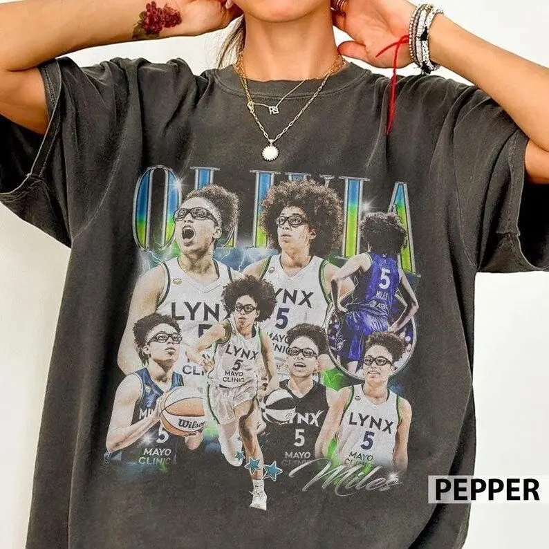 Comfort color Shirt Vintage 90s Olivia Miles Basketball Graphic Tee