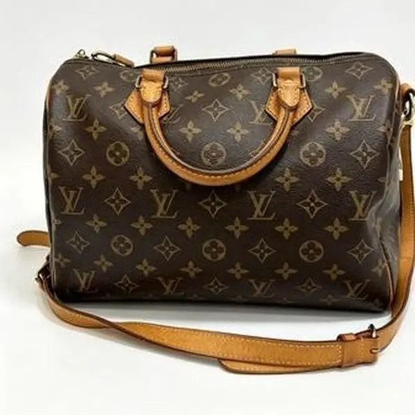 Pre-owned Louis Vuitton Vintage Monogram Speedy 30 Boston Bag with Vachetta Handles + Detachable Adjustable Crossbody Strap