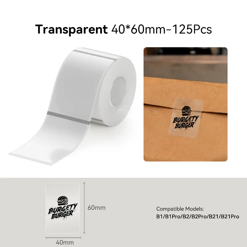 transparent 40mm*60mm-125pcs