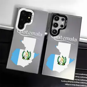 Guatemala Highlight The Simple And Individual Casing For SAMSUNG GALAXY S22 S23 S24 S25 FE PLUS ULTRA Hard TPU PET PC Black Silver Hard  Anti-Drop Protective camera protection Tough Phone Cases Shell Shockproof showcases individuality Luxury durable L1690