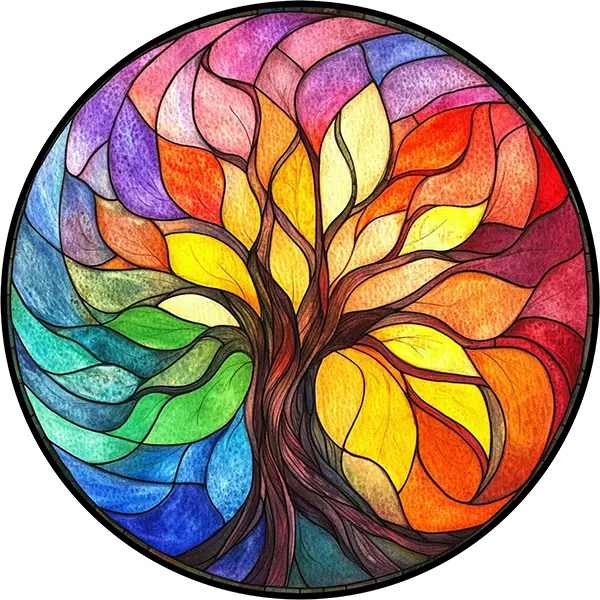 DTF Transfer – IN Colorful Tree Multi Sizes