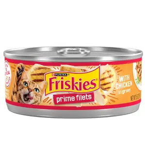 Purina Friskies Prime Filets With Chicken in Wet Cat Food Gravy - (Pack of 24) 5.5 oz. Cans