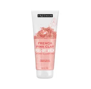 Freeman Exotic Blends French Pink Clay Peel-Off Face Mask, Pore Clearing Facial Mask, Detoxifies & Removes Impurities, Clean Skincare, For Normal & Combination Skin, 6 fl. oz./175 ml. Tube