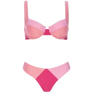 Laguna Bikini Pink Tricolor Set