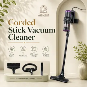 Corded Stick Vacuum, 15KPa Suction with 600W Motor,Household Appliances,Home Appliances,Ultra-Lightweight Bagless Upright Vacuum,Vacuums & Floor Care,Upright Vacuums,For Home Hard Floor Pet Hair