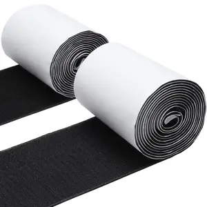 Sticky Back Hook and Loop Tape Adhesive 4.4 Inches x 7 Feet Strong Non-Slip Couch Cushion Grip Accessories, Double Sided Strip Roll to Prevent Sliding, Black