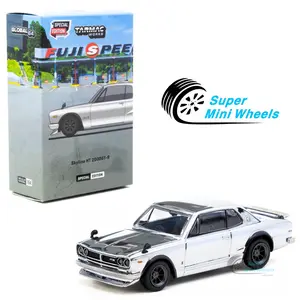 Tarmac Works 1:64 Nissan Skyline HT 2000GT-R Silver Chrome - Japan Special Edition