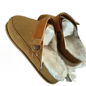 LISM Women's Winter Faux Shearling Lined Mary Jane Clogs - Wide Width Indoor/Outdoor Shoes with Plush Lining, Non-Slip Rubber Sole & /Korean Style (Brown) - Cozy Round-Toe Booties for Cold Weather,,, Travel, Womens Shoes, Mules Shoes For Women, Ladies Sli