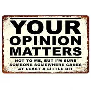 1pc  8*12inch Vintage Metal Sarcastic Sign "Your Little Cog Is Important" Interesting Poster, Suitable For Outdoor Wall Decor, Street, Yard, Porch, Garage, Home, Cafe, Bar, Club, Man Cave, Restaurant, Shop, Farm, Garden, Country Wall Art Tin Sign