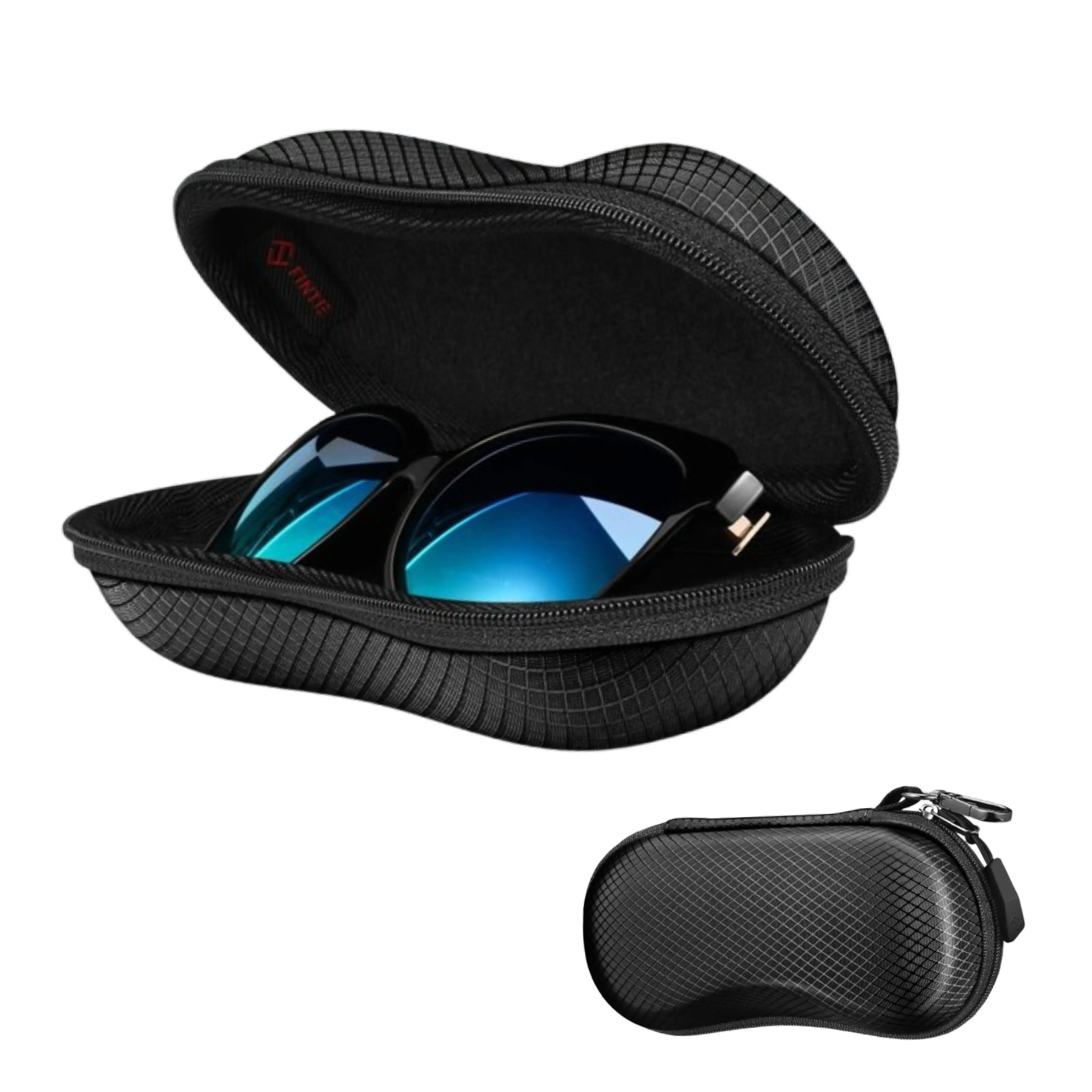 FINTIE Hard Shell EVA Sunglasses Case, Unisex Anti-Shock Portable Glasses Storage with Carabiner Hook for Eyewear Protection, Lightweight