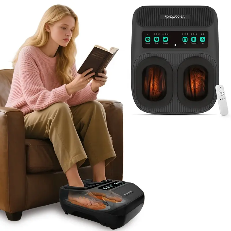 Shiatsu Foot Massager with Heat, Deep Kneading & Air Compression Electric Foot Massager Machine