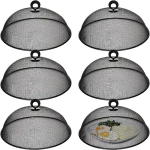 6-piece ventilated mesh food cover without holes surface good cleaning table barbecue camping party protection good things