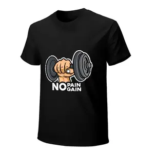 No Pain No Gain Gym T-Shirt, 180g Heavyweight Premium Cotton Tee, Fitness Motivation Graphic, Workout Streetwear Aesthetic, Quality Casual Sportswear.,deo merch,frisco orange tshirt,anti grape clothing,big deborah,funny