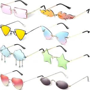 Vibrant Vision - 8-Piece Irregular Sunglasses Set