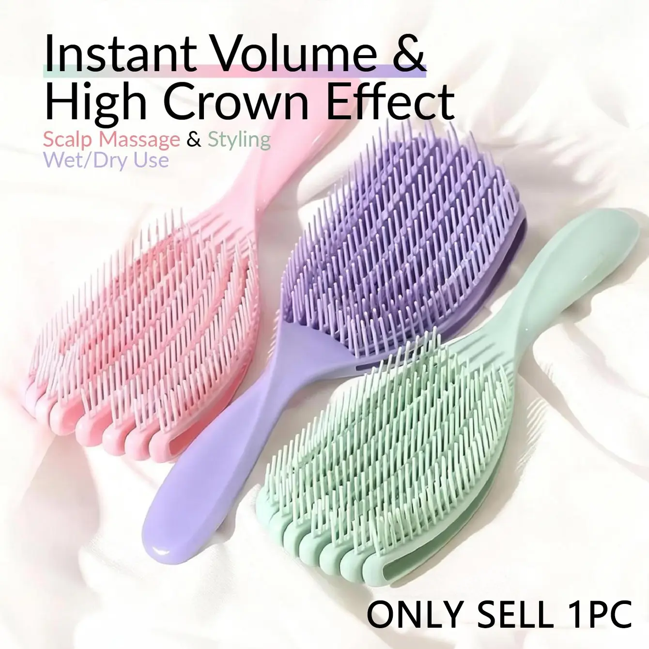 Hair Brush, Curved Vented Detangling Hair Brushes for Women Men Wet or Dry Hair,Faster Blow Drying Styling Professional Paddle Vent detangler brush for Curly Thick Wavy Thin Fine Long Short Hair, Detangling Hairbrush, Anti Tangling Brush