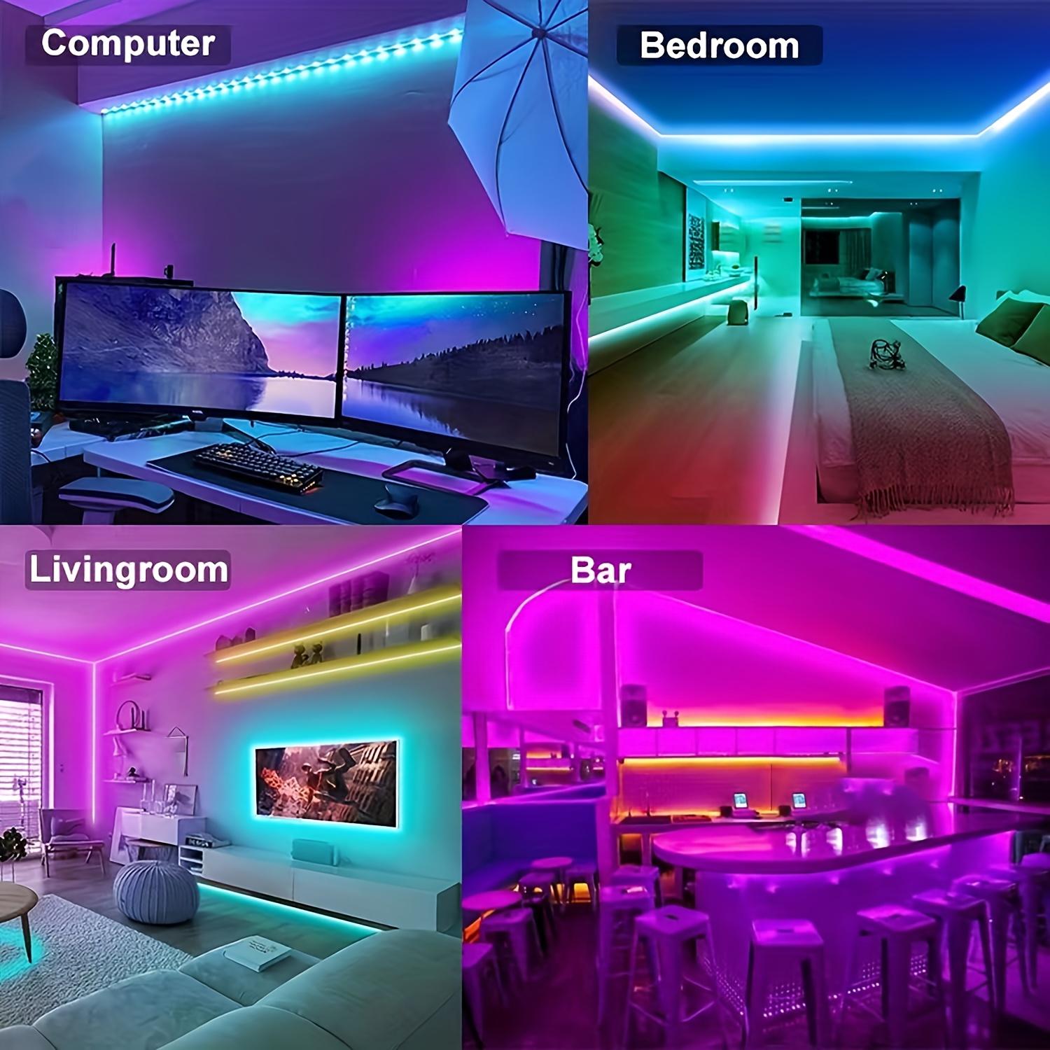 Smart RGB Strip Light 3.28 - 100ft Music Sync Stepless Dimming Timer App 44-key Remote USB Powered for Bedroom Living Room Kitchen Bar Corridor Party Wedding Halloween Smart RGB Strip Light 3.28 - 100ft Music Sync Stepless Dimming Timer App 44-key Remote USB Powered for Bedroom Living Room Kitchen Bar Corridor Party Wedding Halloween