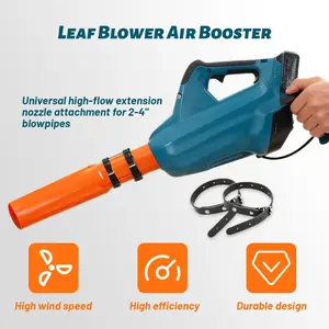 Leaf Blower Air Booster, Universal Leaf Blower Nozzle Attachment, Cordless Leaf Force Air Booster for 2–4 Inch Blower Tubes, Easy to Install Airflow Accelerator, Yard Cleanup Artifact