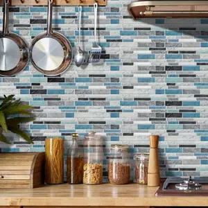 Self-Adhesive Faux Marble Ceramic Tile Wall Decals, Peel & Stick Instantly, Waterproof & Stain-Resistant, 36-Piece Set, Kitchen Bathroom Decor, Sticker Tiles, Marble Wall Stickers