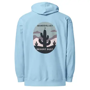 Wanderlust & Desert Dust Graphic Sweatshirt Unisex Midweight Hoodie - Stylish Tops - Soft Sweatshirts Cotton Fabric | Independent Trading Co. SS4500