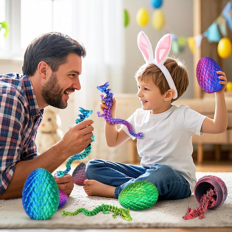 8" 3D Printed Dragon Eggs, Easter Basket Stuffers for Kids and Teens, Unique Easter  Decor for Children, Mysterious Dragon  Gifts for Boys & Girls