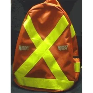 Bright Ideas RBP3O Reflective Orange Backpack - Safety Vest Style, High Visibility Vest, Work Safety Vest