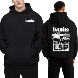 Banks Duramax L5P T-Shirt, Sweatshirt, Hoodie, Double-Sided Diesel Engine Graphic Top, Heavyweight Cotton for Performance Truck Enthusiasts