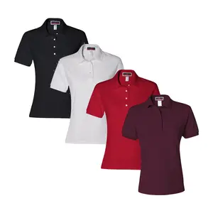 Jerzees Women's Polo T-Shirt, Multi-Pack Bulk Polycotton Spotshield Polo Neck Short Sleeve Polo Shirts - 11 Different Colors