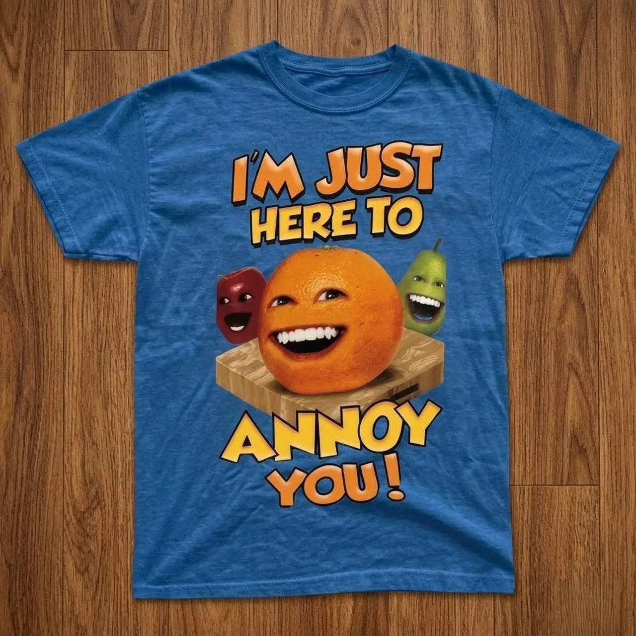 Annoying Orange T-shirt Vintage Annoying Orange Just Here To Annoy You Graphic Tee, Retro Meme Heather Shirt, Loose Fit Top