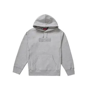 Supreme Men's KAWS Chalk Logo Hooded Sweatshirt Heather Grey, from StockX
