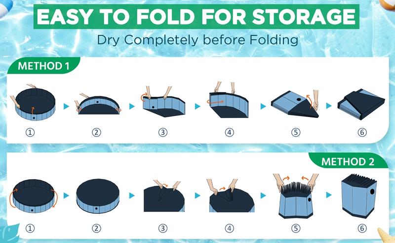 【All Size】Yaheetech Cooling Foldable Pet Swimming Pool, Portable Dog Bath Tub Indoor and Outdoor, PVC Portable Wash Tub for Pet Dogs for Garden/Beach/Yard/Home Use