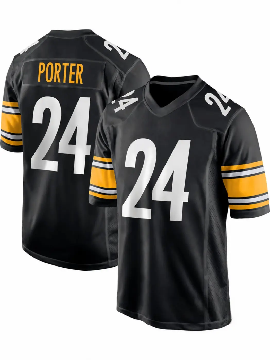 Unisex Football inspired by Porter Jr. 24 Watt Home Game Jersey - Black