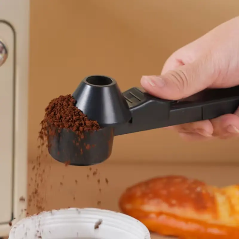 2-in-1 Coffee Measuring Scoop with Funnel, Precision 2 Tablespoon Coffee Ground Dispenser, Anti-Clog Powder Transfer Spoon for Reusable K Cup Coffee Pods