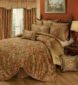 Austin Horn Botticelli Rust 3 piece Luxury Comforter Set