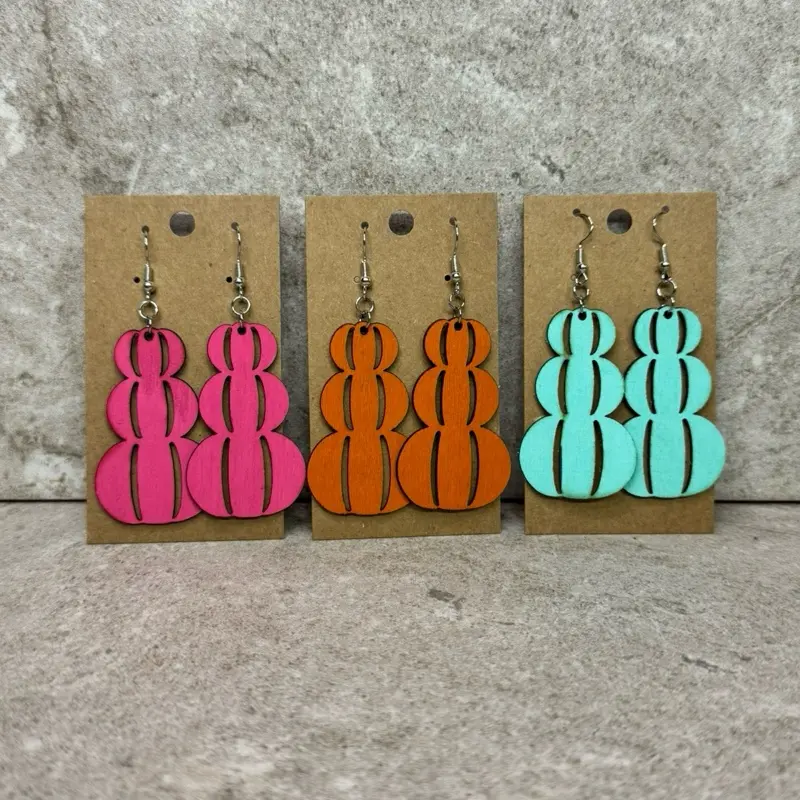 Stacked Pumpkin Earrings