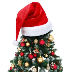 26" x 15" Christmas Tree Topper Large Santa Tree Topper Red Santa Hat Christmas Tree Topper Xmas Trees Ornament for Christmas Winter Holidays…