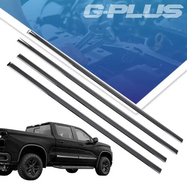 G-PLUS Chrome Body Side Molding Trim, 4PCS 1/18" Car Accessory for 14-18 Silverado/Sierra Crew Cab