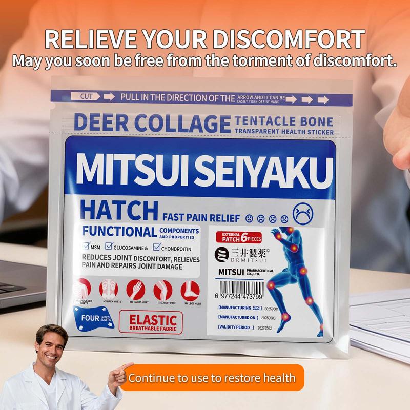 DRMITSUI Seiyaku FARINFRARED BonePainPatch Thermal Patches 6 Patches Bag for Bone Pain Relief & Muscle Recovery Balm Therapeutic Healing Therapy Healthcare Wellness Treatment