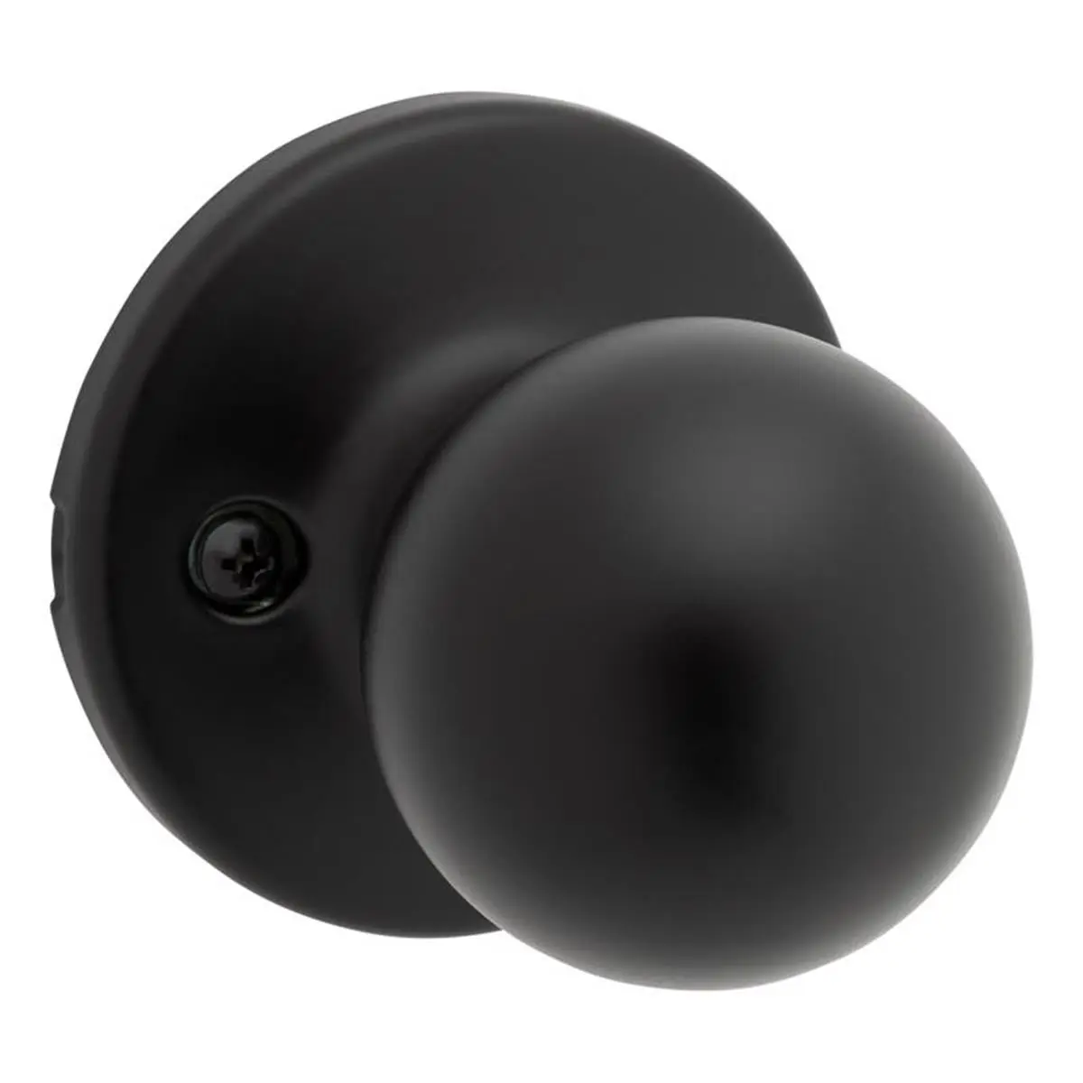 Kwikset 5058842 1.75 in. Polo Passage Knob, Matte Black