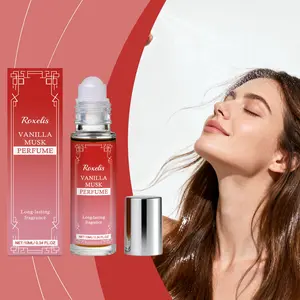 Vivacious Vanilla Musk Roll-On Perfume, Eau de Perfume, Lightweight Elegance Portable Fragrance, Fragrance Long Lasting, Fresh Natural Scent for Daily Commute & Dates