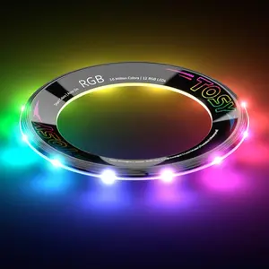 FLying Ring - 16 Million Color RGB or 12 LEDs Super Bright Lost Mode Auto Light Up Camping Essentials for Kids Teens Boy Girl Safe Soft Waterproof Pool Beach Games Lightweight Toy
