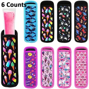 Ice Pop Holder, 6 Counts Ice Pop Bag, Reusable Washable Ice Popsicle Holder, Home Kitchen Utensils & Gadgets, Multicolor Kitchenware