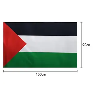 Palestine Flag 3x5 Ft— fly Palestinian flag 90 x 150 CM Banner Double Stitches Banner