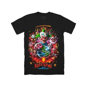 Killer Klowns from Outer Space tee American sci-fi horror comedy t shirt Grant Kramer T-shirts Fashionable short-sleeved T-shirts for men and women in all seasons T-shirts 180g