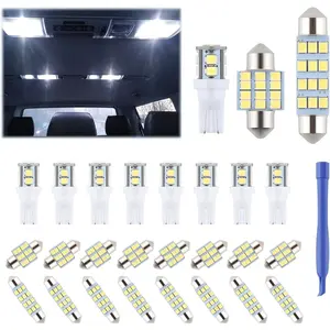24 Pieces Dome Light LED Car Interior Bulb Kit Set 194 T10 DE3175 578 31mm 42mm Bulbs Interior Replacement Lights for Car Map License Plate Door Side Marker Cornering Trunk Light - Blue
