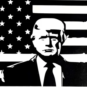 Waterproof Donald Trump Vinyl Decal for indoor or outdoor 11 wide X 7 h