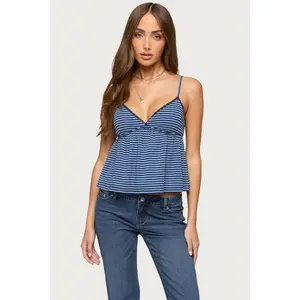 Orietta Striped Babydoll Top
